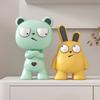 Cartoon Big Eyes Bear Rabbit Sculpture Resin Accessories Children's Room Figurines Ornaments Office Desk Statue Decoration Items