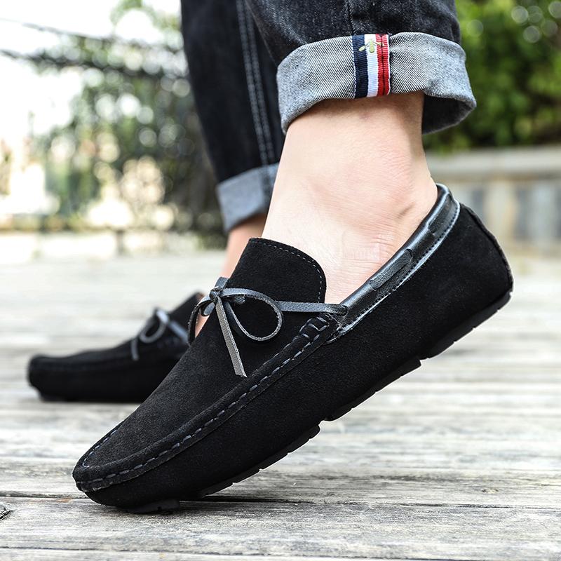 Fashion Luxury Mens Designer Genuine Leather Driving Loafers Moccasin Boat for Men Casual Formal Dress Shoes Footwear Business