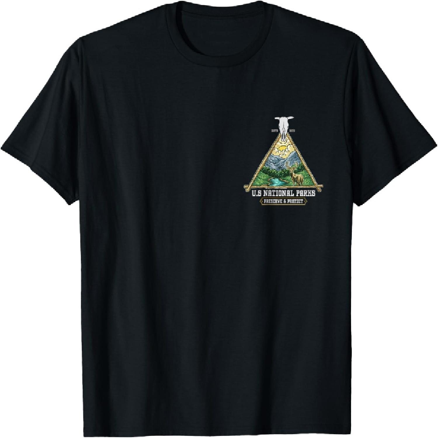 Retro US national parks preserve and protect - outdoors T-Shirt S