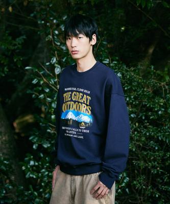 Peullukeu Achieve Great Oversized Sweatshirt Navy Fmt3088-Z
