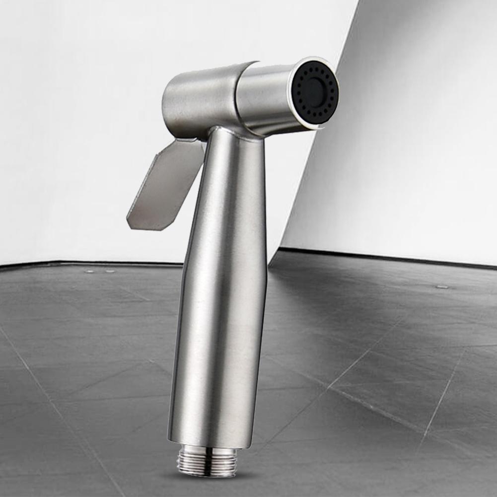 Stainless Steel Bidet Hand Shower with 2 Way Diverter & Hose Hand Shower Holder Wash Bidet Faucet Spray for Bidet Toilet Shower