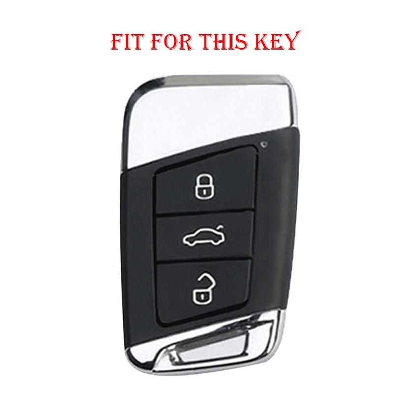 Silikonowe Etui na Kluczyk Samochodowy Do Vw Volkswagen Passat B8 Taos Polo Tiguan Do Skoda Kodiaq Fabia Karoq Octavia Seat Ateca Pokrowiec na Kluczyk