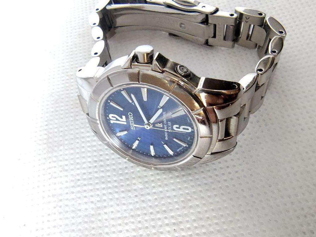 [USED] Rare Seiko Lucia navy radio solar watch 3B21-0AY0