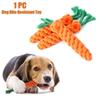 Factory New Design Cotton Rope Carrot Shape Dog Teeth Cleaning Squeaky Durable Interactive Chicken Flavor Chew Toys Indoor Fun