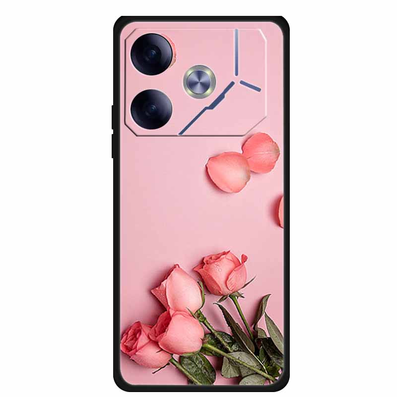 Phone Case For Tecno Pova 6 Back Cover Case Shockproof Black Silicone Soft Funda For Tecno Pova 6 Case Pova6 6.78" Capas Coque