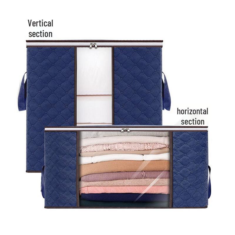 Velkokapacitní netkaná taška na uložení přikrývek a koš na organizaci oblečení