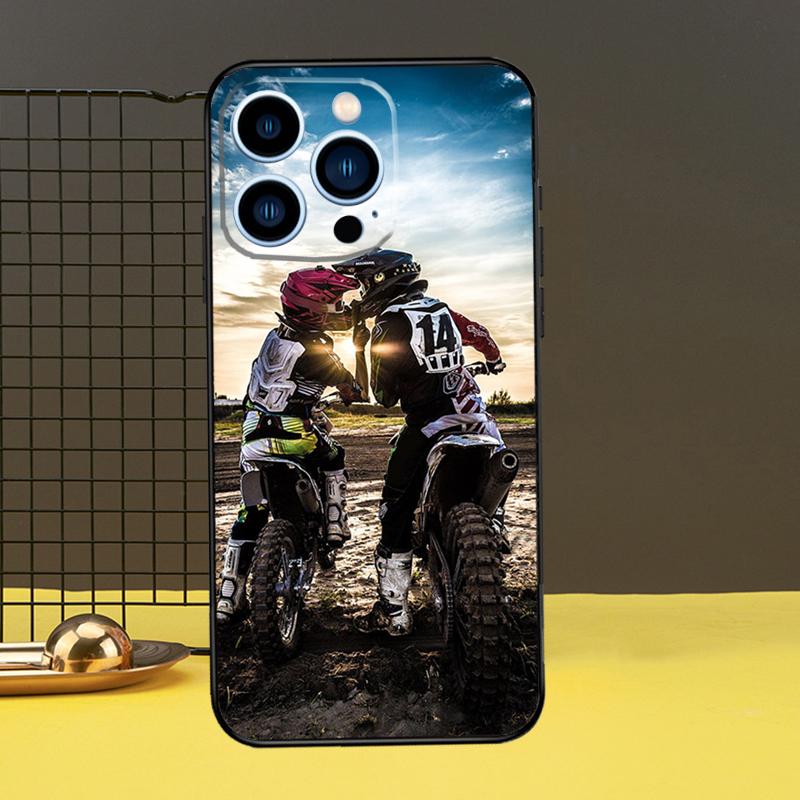 Moto Cross Motorcycle Sport Phone Case For iPhone 13 12 14 11 16 15 Pro Max Plus Mini 7 8 X XR XS Max Cover