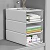 Office Desktop Storage Box Organizer Drawer-style Workstation A4 File Storage Cabinet Transparent Storage Boxes Stackable Rack
