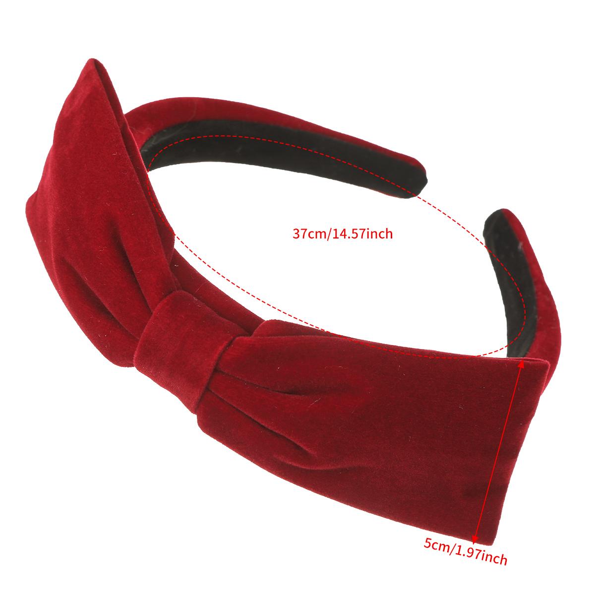 

Элегантный бархатный ободок с бантом для женщин, корейская ретро-повязка на голову для девочек, обруч для волос для праздничной вечеринки красный