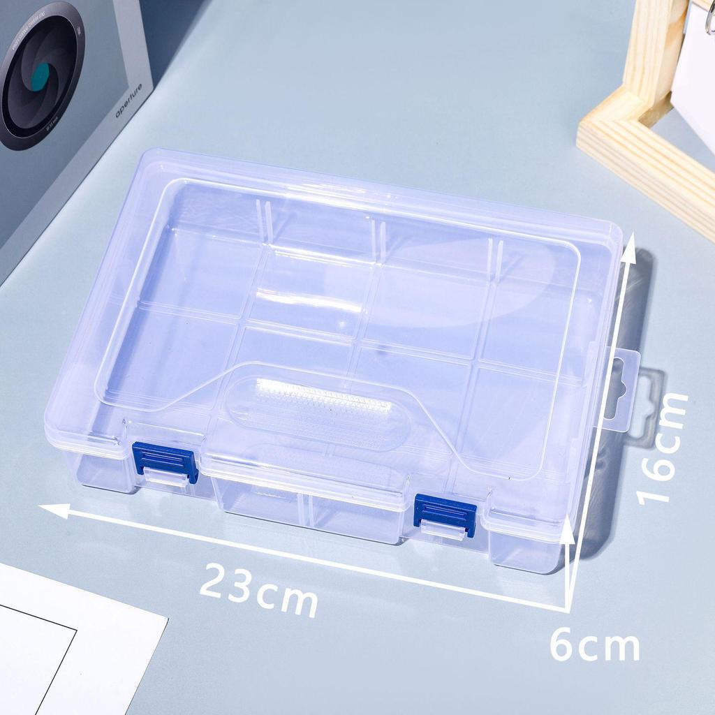 Przezroczyste Niebieskie Plastikowe Pudełko do Przechowywania Komponentów Elektronicznych i Małych Części