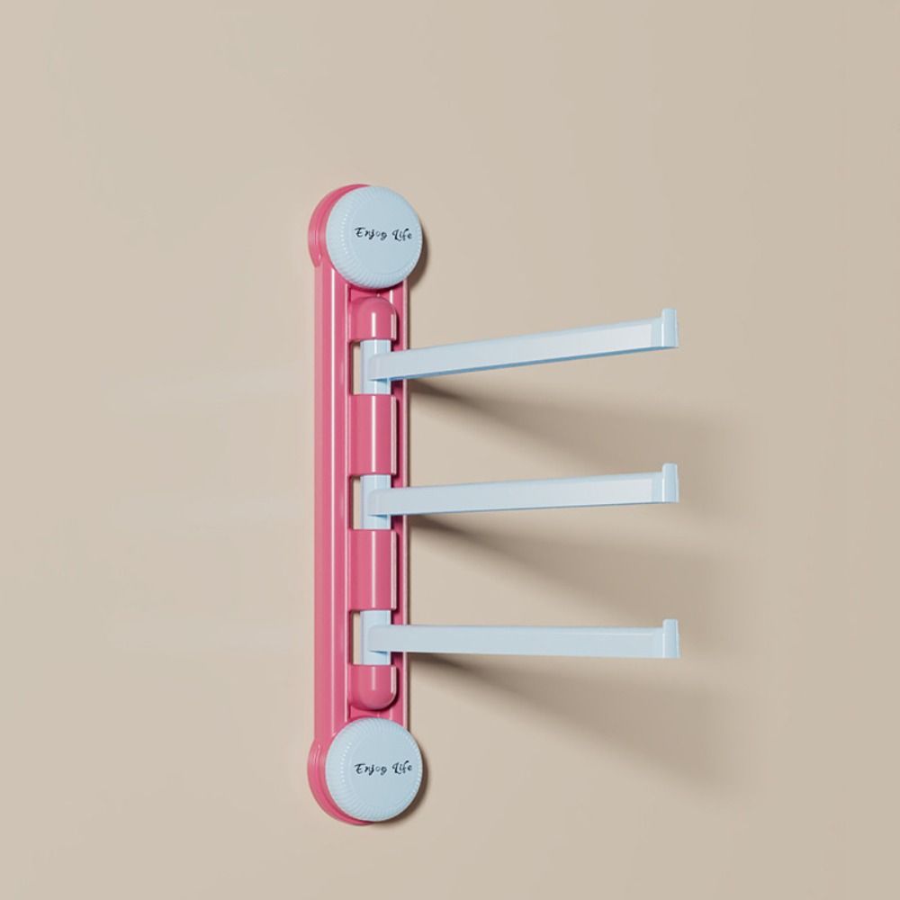 Drain Rotating Towel Bar Waterproof Bathroom Towel Pole Punch-free Suction Cup Towel Rack  Home