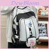 Stitch Angel Pattern Backpack With Large Capacity For Middle School Students Nylon School Bag For Education