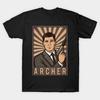 Men Black Print T-shirt Archer No-Cut Transfer Paper Print Cotton Tshirt