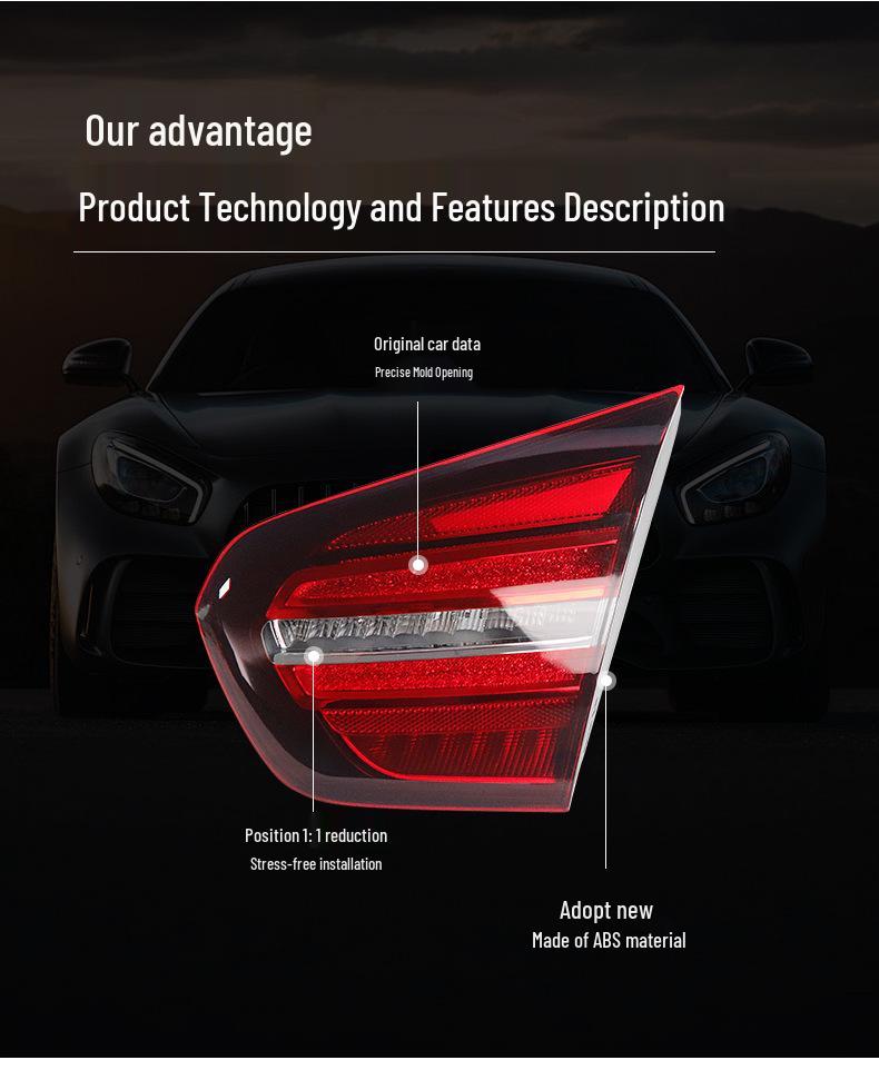Compatible Rear Tail, Reversing, and Brake Light for Mercedes GLA Class W156 (OEM 1569061101/1569061201)
