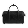 Coach Black Embossed Signature Leather Mini Duffle Crossbody Bag for Daily Use