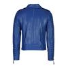 SKINOUTFIT Men Motorcycle Leather Jacket Genuine Royal Blue Lambskin Café Racer Biker Outerwear