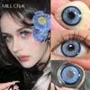 Mill Creek Renkli Kontakt Lens 14.5MM Anti UV Barbie Mavi/Yeşil/Kahverengi Kontakt Lens Yumuşak ve Rahat 1 Yıllık Kullanım