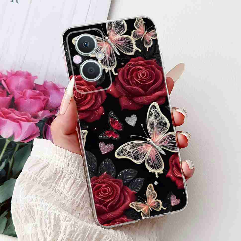 For Oppo A96 5G 6.43" PFUM10 Case PHA120 Luxurious Love Cute Cat TPU Soft Silicone Cover For Oppo Reno7 Z 5G CPH2343 Phone Shell