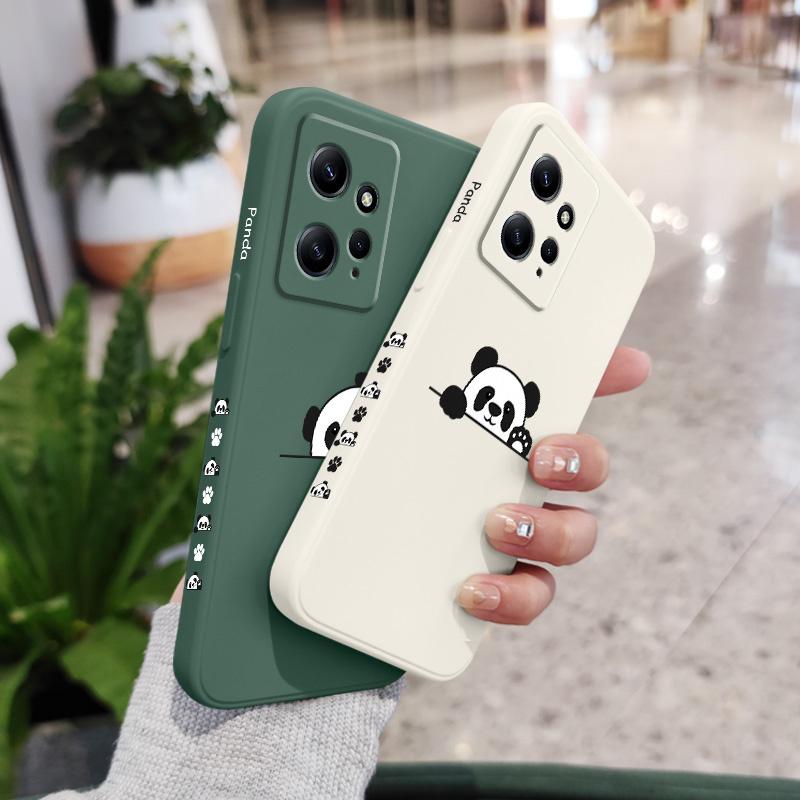 Panda Cute Label Phone Case For Xiaomi Redmi Note 15 Pro Plus 4G 5G Silicone Cover