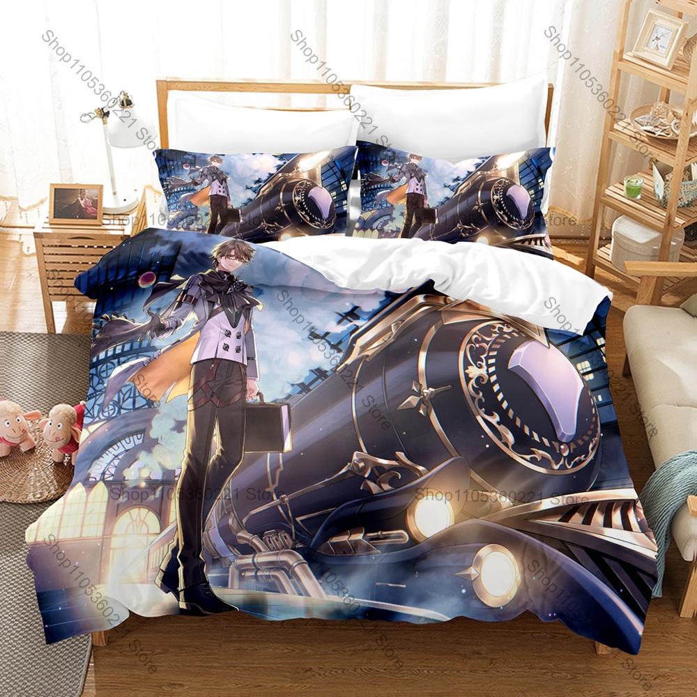 Space Fantasy Game Honkai Star Rail 3PCS Bedding Duvet Cover + 2 Pillowcases Anime Fan Quilt Set Dan Heng Welt Fantasy