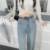 Y2K Round Rivet Belt Chic Alloy Buckle Waistband Women Man Jeans Belts