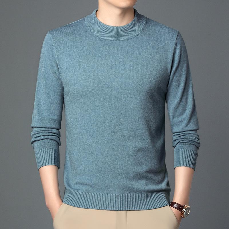 Puyuan Men s Thick Knit Sweater - 450g Anti-Pilling Half-High Collar Winter Wear 185/3XL (170-185 lbs)