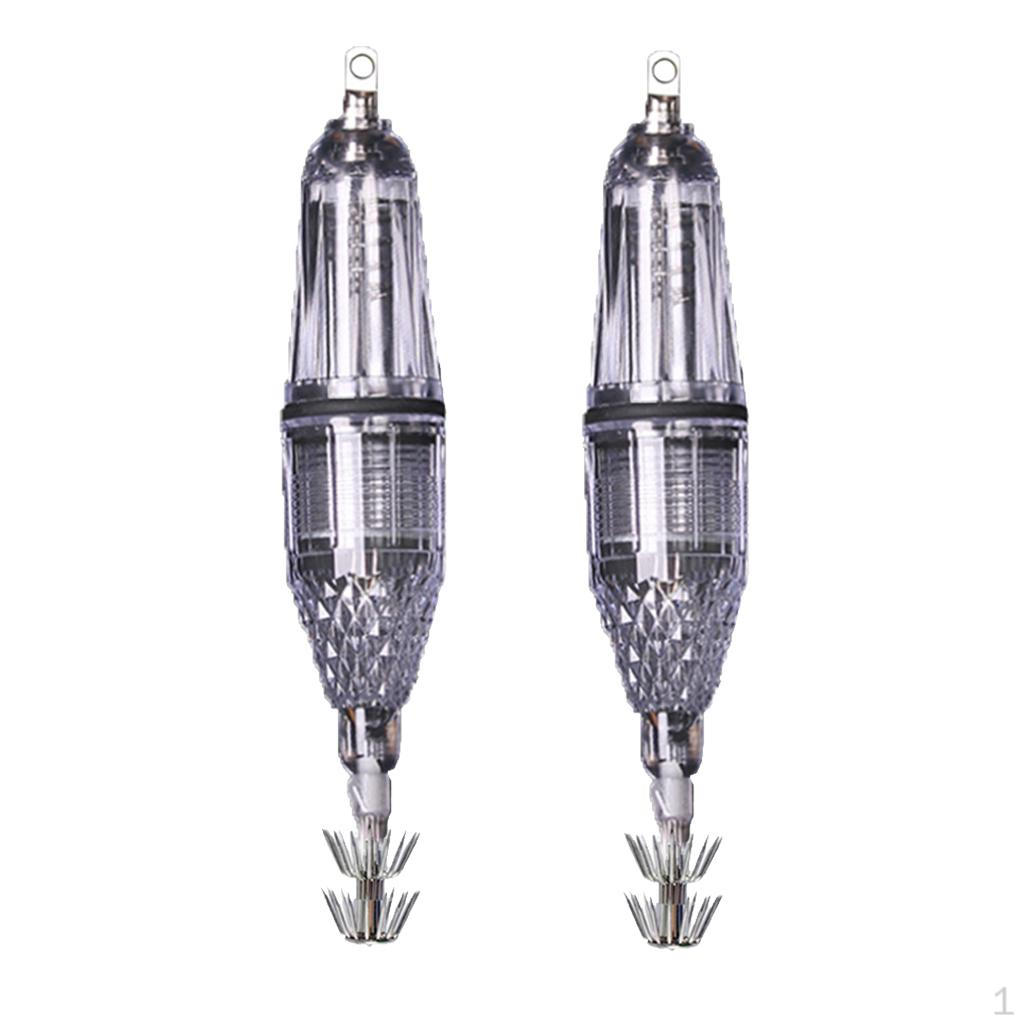 

2x Luminous Octopus Squid Jig Hook 12cm Saltwater Fishing Lure