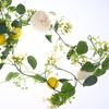 200cm Artificial Eucalyptus Lemon Garland Faux Floral Hanging Vine Rustic Greenery Wreath for Home Wedding Party Decor