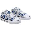 Converse Chuck Taylor All Star Comfortable Versatile Low Top Walker Shoes Baby sneaker White Blue Gray 766892C