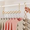 Stackable 7 Slots Clothes Hanger Stainless Steel Multi-port Support Hangers  Dormitory