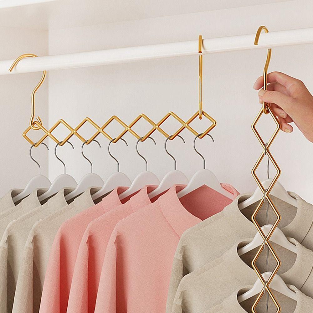Stainless Steel 7 Slots Clothes Hanger Foldable Clothes Drying Rack  Dormitory