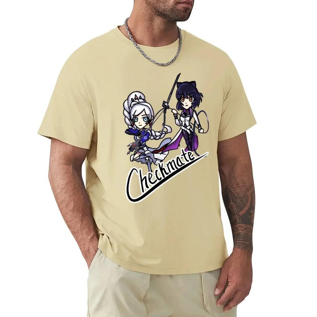 Checkmate T-Shirt anime edition t shirt Short sleeve tee sweat tees plain white oversized graphic t shirts