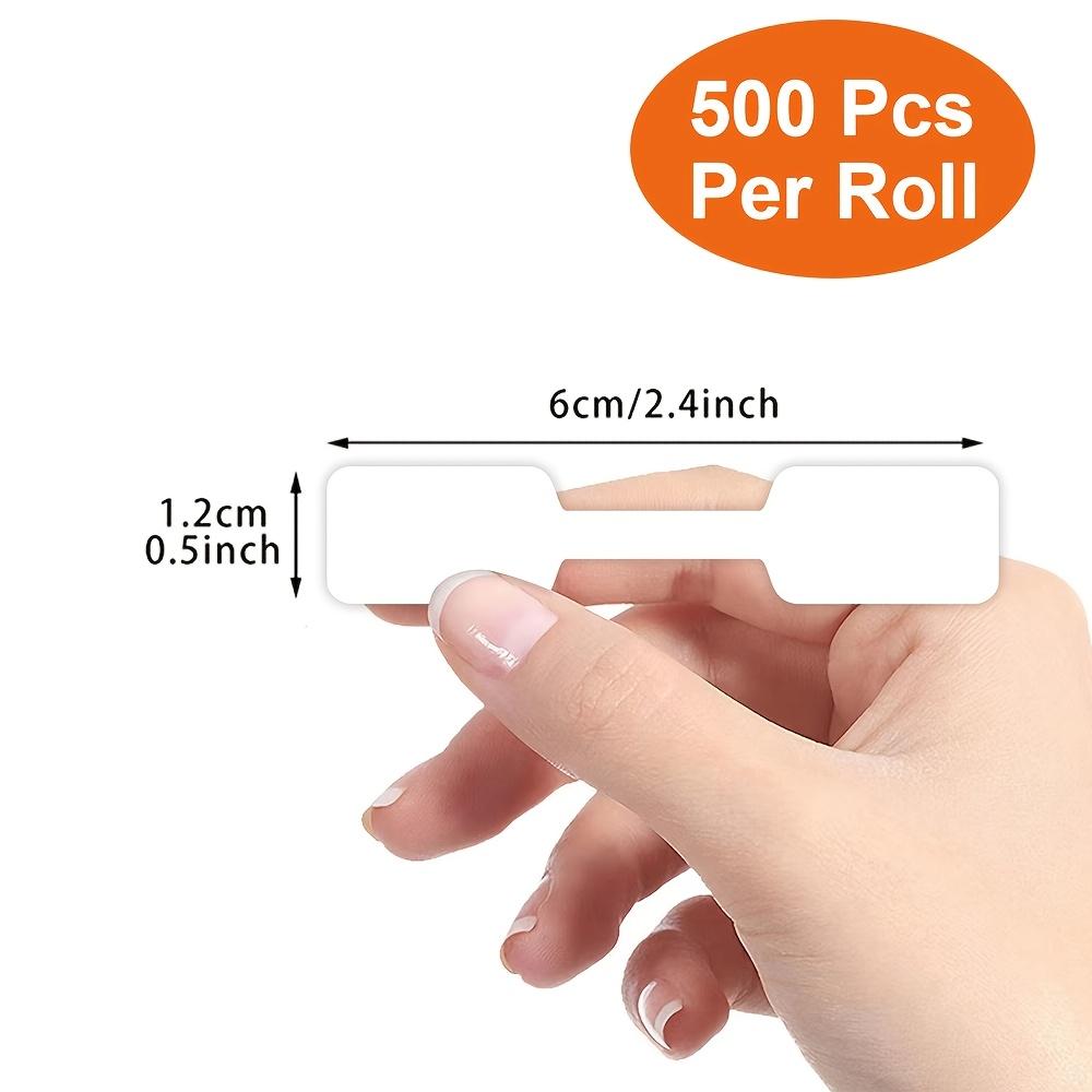 1 Roll Elegant White Self-Adhesive Jewelry Price Tags with "THANK YOU" Message - Glossy Finish, Perfect for DIY Crafts & Handmade Accessories Display