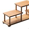 Elegant Wooden Display Stand for Fragrance Bottles and Collectible Figurines