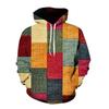 New Men's Graphic Plaid Color Block 3D Hoodies Sweatshirt Outdoor Long Sleeve Tracksuit Casual Sports Training Jogging Pullovers