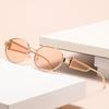 New Oval Metal-framed Sunglasses Are Fashionable, Fresh And Uv-resistant, Unisex Glasses 2426