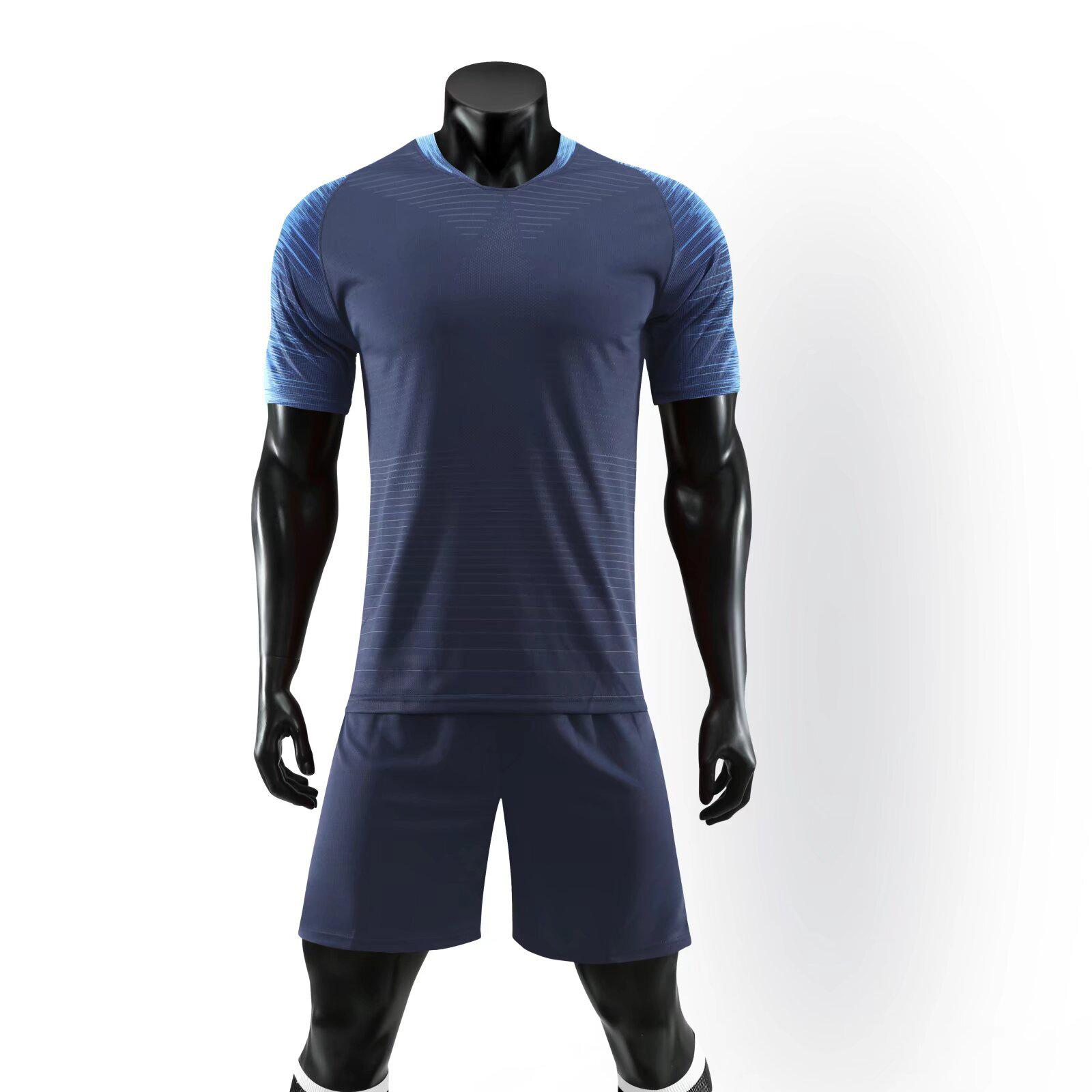 Source Factory Adult Children s Football Suit Short Sleeve Suit Sports Competition Training Suit Cross-border Foreign Trade European Code Wholesale 22