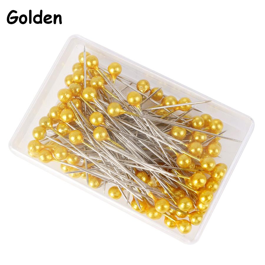 100pcs/box 3.2cm Pearl Pin Multi Colors Available DIY Handmade Clothing Positioning Needle Garment Accessory Sewing Accessories