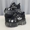 Thick Sole Heightening Metal Punk Style Retro Niche Design Fried Street Fashion Trendy Men's Shoes