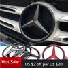 Gorące 1 szt. ABS Naklejka z emblematem osłona emblematu na przednią kratkę samochodu dla Mercedes Benz W204 W205 W210 W211 W212 W213 Klasa C E GLA GLK ML GL