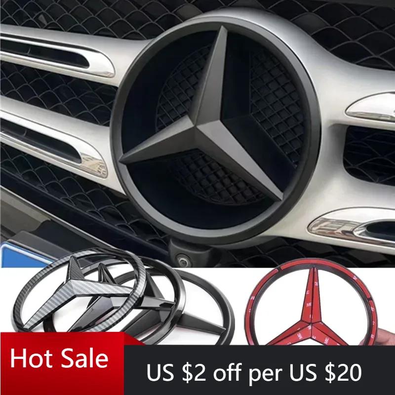 Gorące 1 szt. ABS Naklejka z emblematem osłona emblematu na przednią kratkę samochodu dla Mercedes Benz W204 W205 W210 W211 W212 W213 Klasa C E GLA GLK ML GL