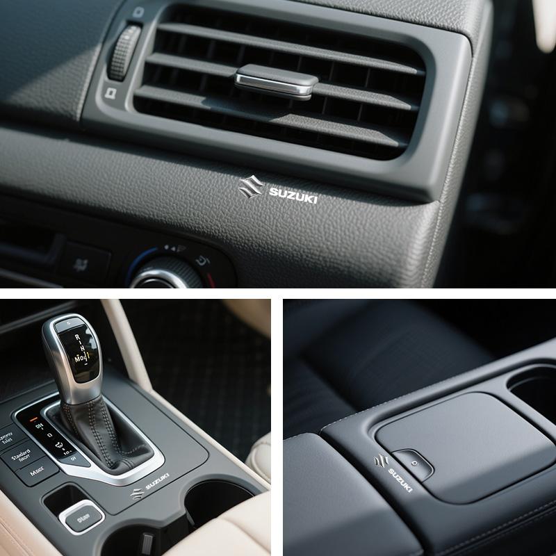 Naklejka z logo samochodu, Naklejka dekoracyjna na konsolę środkową Do Suzuki Swift Sport Jimny Grand Vitara Alto SX4 Samurai Across Ignis
