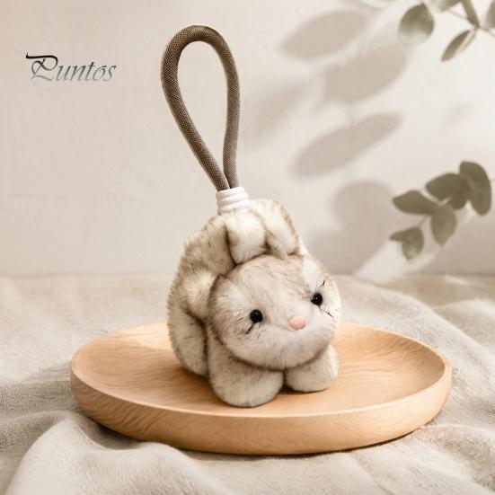 Cute Kawaii Bag Decor Scented Bunny Plush Keychain, Mini Rabbit Stuffed Animal with Fragrance Fragrant Decoration Beads, Hanging Pendant for Backpack,