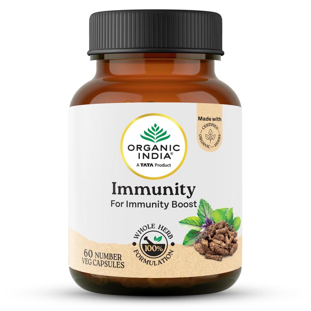 Organic India Immunity 60 Capsules Strengthen Immune Response and Support Wellness Daily