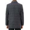 Down-lined woolen coat men's mid-length winter thickened plaid double-sided woolen cashmere coat woolen coat