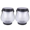 2pcs Solar Lantern Outdoor Lights Solar Powered USB Rechargeable Outdoor Lanterns with Realistic Flickering Fire Hemp