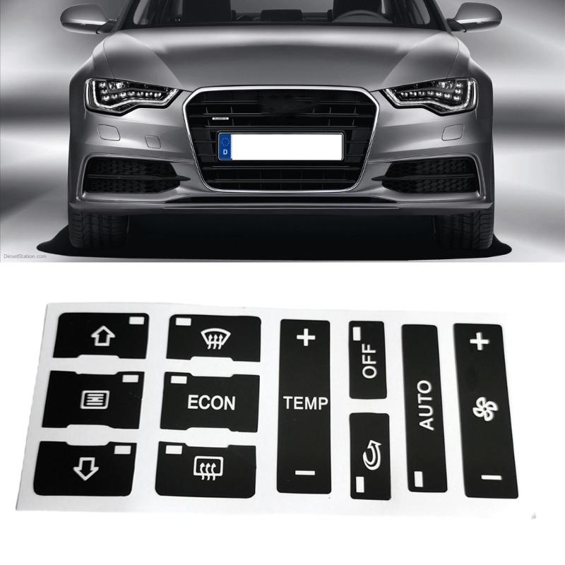 PVC Air Conditioning Switches Decals Easy Install & Scratches Resistant Climate Control Stickers for German Car