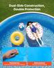 Oval Pool Liner, 375 x 610 cm UniBead Swimming Pool Liner for 120 cm Wall Height, Premium Vinyl, Easy Install with Leak-Proof Patches, Designed for