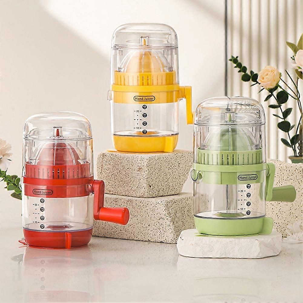 Manual Citrus Juicer, Portable Hand Crank Juicer for Orange, Watermelon, Apple, Pineapple, Lemon Lime Squeezer with Grip Handle