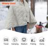 USB Heated Shawl Electric Heating Blanket 3 Heating Level Wearable Heated Poncho Throw Soft Heated Throw Blanket for Winter